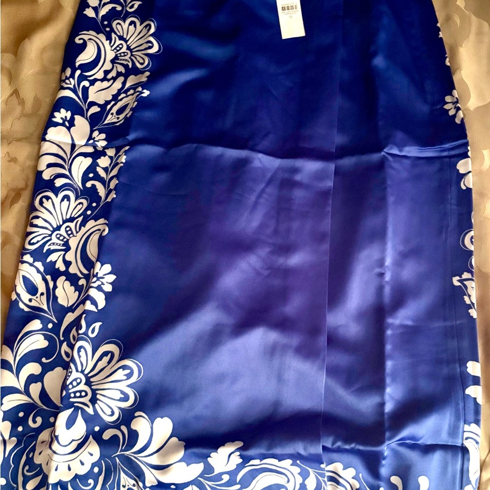 Blue and White Floral Women's Swimwear